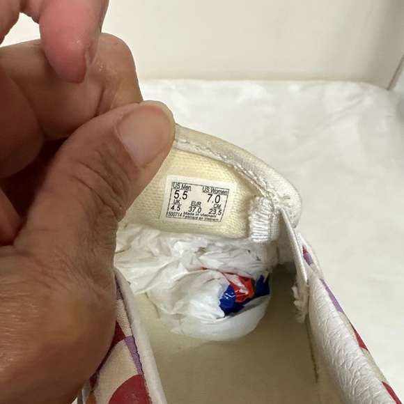 Vans Multicolor Checkered Slip-On Sneakers women’s 7.0 men’s 5.5 - Picture 7 of 11